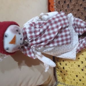 Primitive quilted showgirl doll